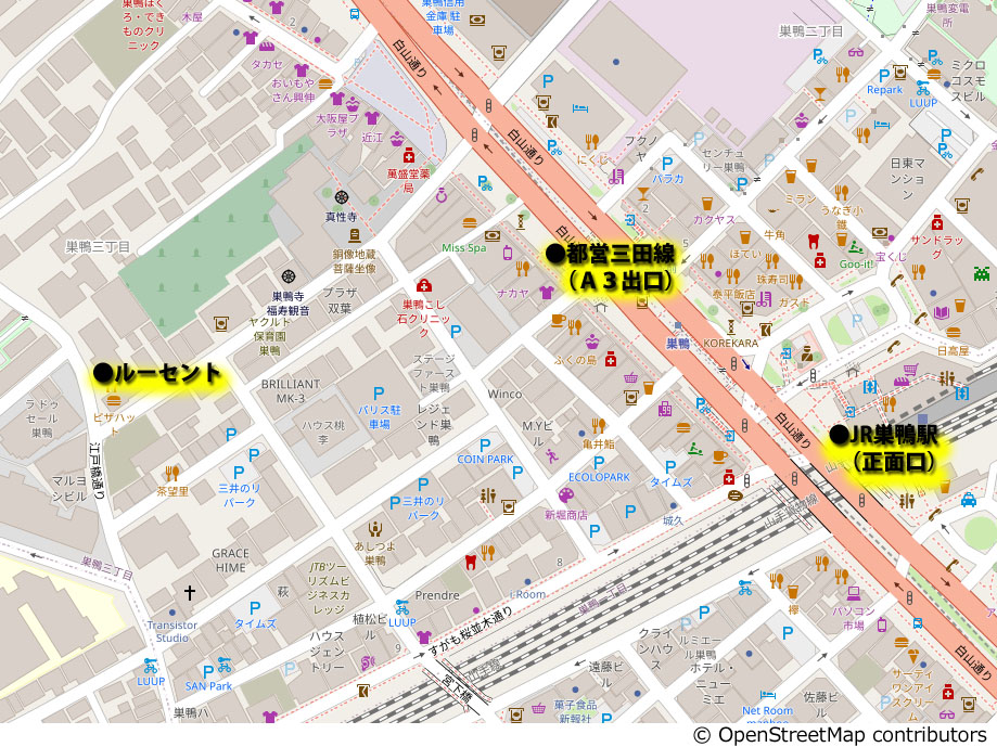 OpenStreetMapによる道案内